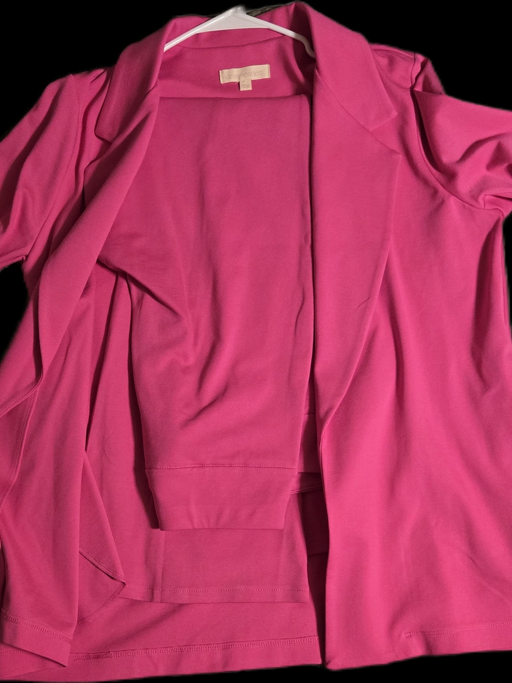 Dear Scarlett Hot Pink Women's 3/4 Sleeve Magic Blazer Jacket - Open Front Sz XL - Picture 5 of 7